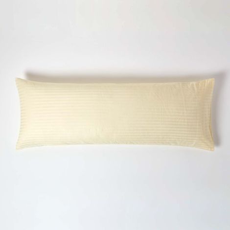 HOMESCAPES Pastel Yellow Egyptian Cotton Ultrasoft Body Pillowcase 330 Thread Count - Pastel Yellow