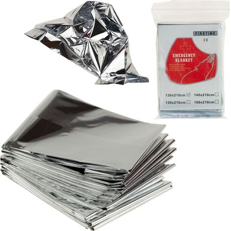 Couverture de survie thermique BB46, tapis de survie en aluminium thermique (1/5)