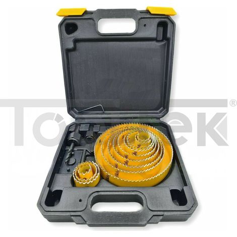 KIT FRESE A TAZZA TRAPANO 16pz SEGHE LEGNO PLASTICA CARTONGESSO