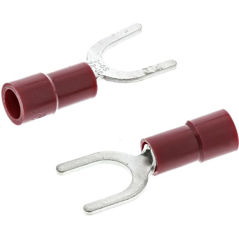 Cosse à fourche à sertir RS PRO Isolé, Rouge 16AWG 1.5mm² 22AWG 0.5mm²