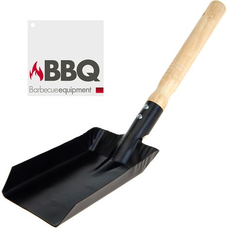 Pala Metálica para Carbón de Barbacoa Color Negro 9,5x37,5cm BBQ (1/5)