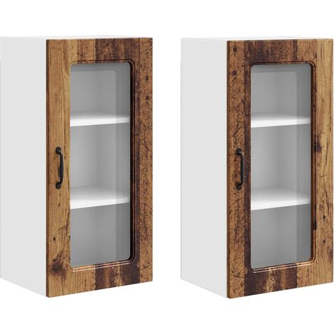 Maison Exclusive - Panneau de lave-vaisselle Kalmar 2 pcs Bois ancien (1/5)
