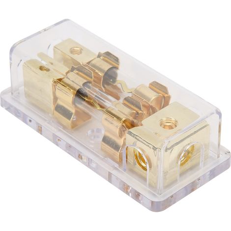 Bloc de distribution électrique 60A 1 entrée 2 sorties, porte-fusible audio séparateur pour voiture, camping-car, système solaire (1/5)