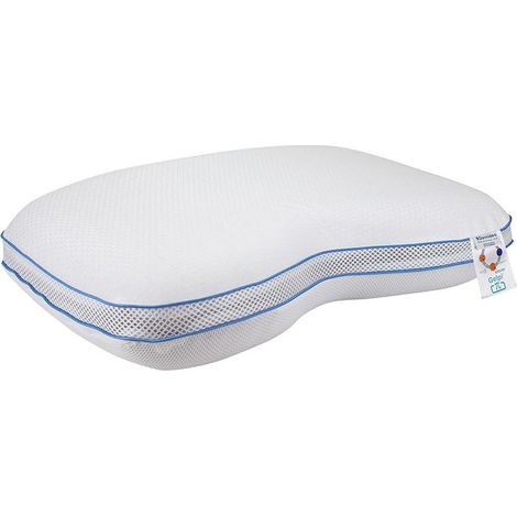 Oreiller cervical viscoélastique avec carbone – 4 positions ergonomiques – Technologie Gelpi thermorégulatrice – 40x15 cm – Dormideo (1/5)