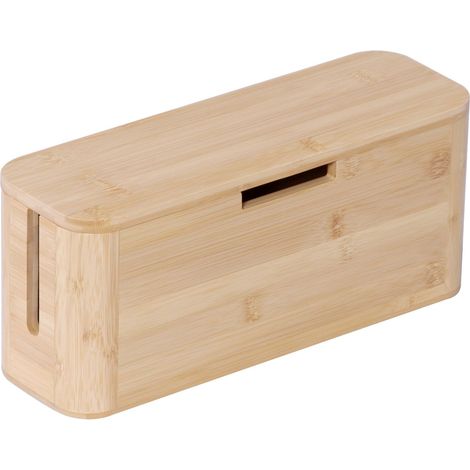 Kabelbox aus Bambus mit Magnetdeckel - Organisieren & Schützen (1/5)