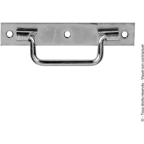 Poignée sur platine rabattable St-Etienne zingue blanc longueur 120 mm - TORBEL INDUSTRIE
