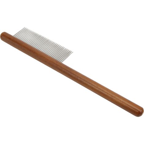 Peigne pour chats et chiens, en bois réutilisable, à nœuds ouverts, pour chats et chiens, avec dents longues et denses (pour poils longs). (1/5)