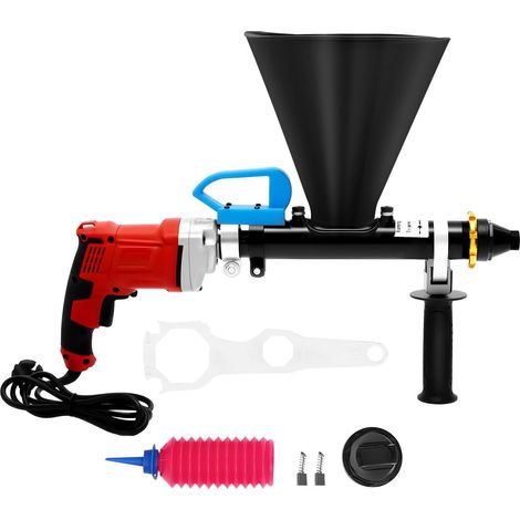 HAUTOUR Pistolet à joints électrique pour mortier, 700 W, Appareil de jointoiement, pulvérisateur à ciment électrique avec 2 buses pour joints de maçonnerie et remplissage de fissures (1/5)