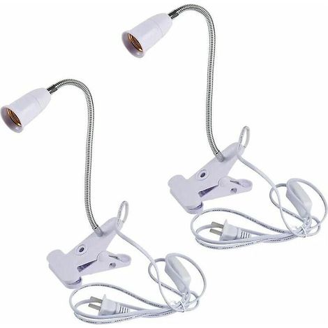 HOXILEELEO - morsetto Lampada E27 con braccio a collo di cigno interruttore, lampada da tavolo, lampada da tavolo, lampada da terra (1/5)