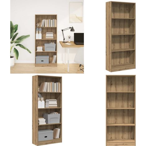 vidaXL Bibliothèque chêne artisanal 60x24x143 cm bois d'ingénierie