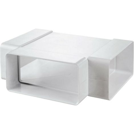 Raccord en T pour ventilation canalisA e PVC blanc 120 x 60 mm 12 x 6 cm