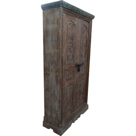Armario de madera marrón 121x45x220