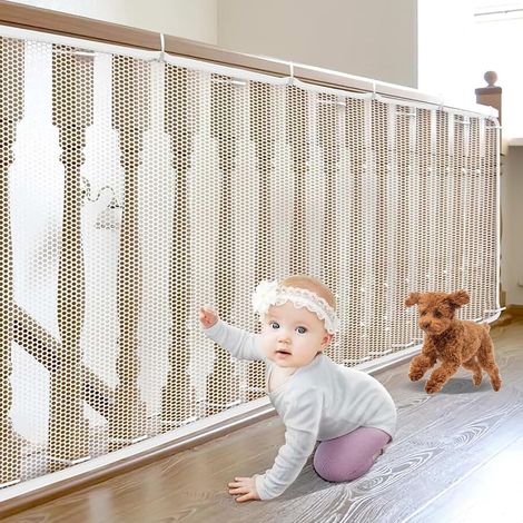 Barrière de Sécurité Enfant Filet, Protection Escalier Filet, Garde Corps Protection Balcon, Barriere de securite Enfant escalier, pour Barriere et Balustrade Pours Enfants Sécurité Maison (1/5)