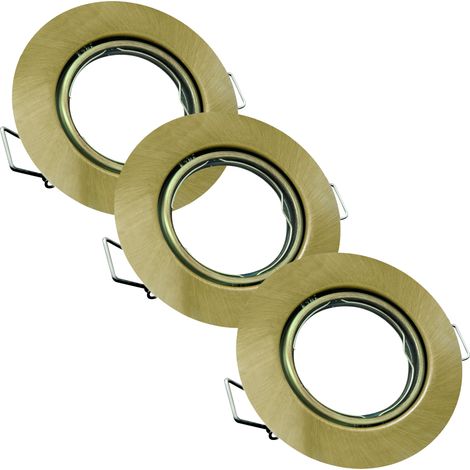Faretto incasso tondo orientabile patina oro 3x Polux (1/4)
