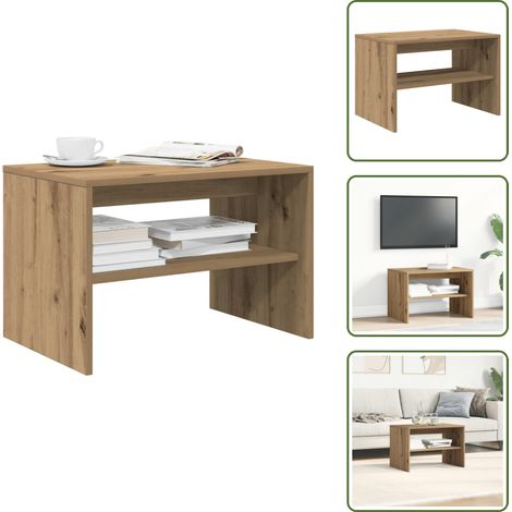 Meuble TV chêne artisanal 60x40x40 cm bois d'ingénierie - Meuble TV - Meubles TV - Unité TV - Meuble De Télévision (1/5)