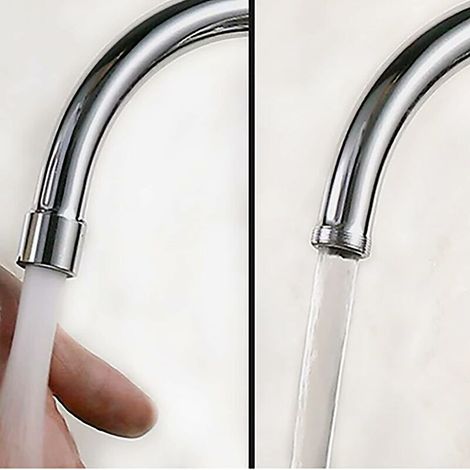 2 unidades de aireadores de grifo con filtro de agua M18, aireadores de grifo, accesorios para aireadores de grifo con boquilla universal de 18 mm, para grifos de lavabo de baño y cocina (acero inoxid (1/4)