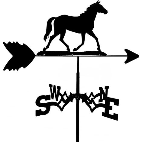 Indicateur de direction en acier inoxydable motif cheval pour la décoration de jardins et de fermes (1/5)