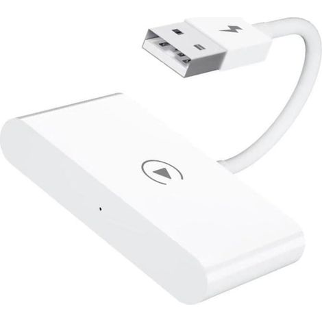 Blanco (con OTG) Adecuado para receptor inalámbrico CarPlay Teléfono móvil Bluetooth Navegación para automóvil Adaptador de conexión USB (BLANCO) (1/4)