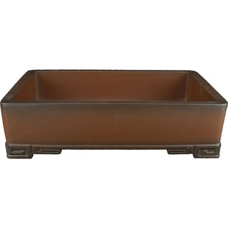 Vaso per bonsai rettangolare in gres 36x25,5x7,5 cm - B090