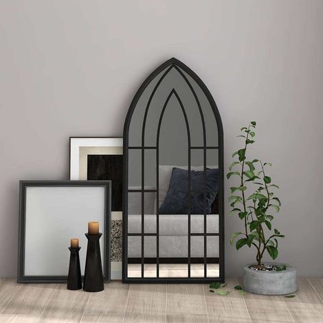 Miroir Style baroque - Miroir décor Noir 100x45 cm Fer BV984142 - BonneVie (1/5)