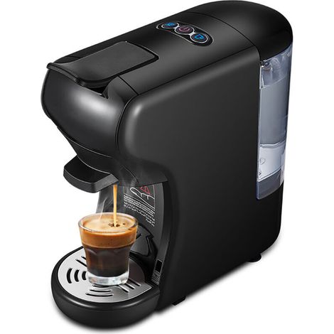 Espresso machine, Italian coffee maker, cold/hot extraction, 4-in-1 for multiple capsules, powder and ground coffee (1/4)