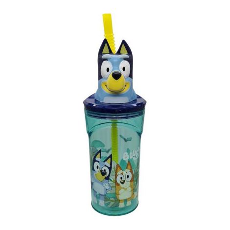 Vaso con Pajita Bluey PVC 3D