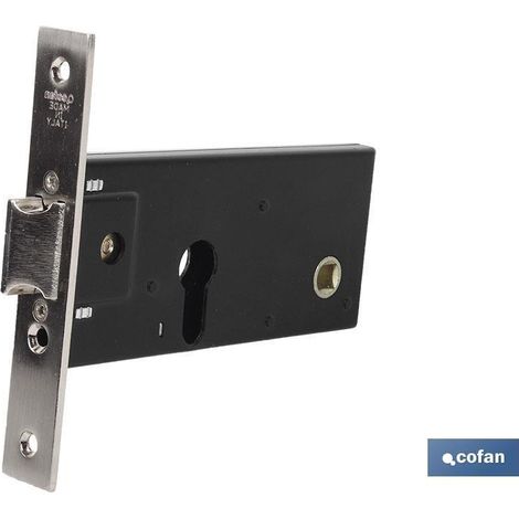 Cerradura Zócalo Pera+Cerradero+Escudo E60 F22- Níquel (para Metal)