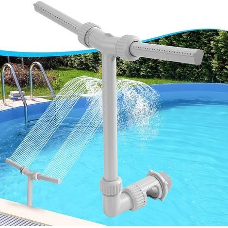 Fontaines de piscine - Fontaines à double jet pour piscines creusées/hors sol , fontaines à cascade haute pression et arroseurs pour piscines creusées et accessoires pour piscines hors sol (1/5)