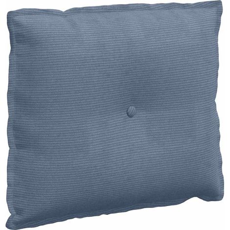 Back Pillow Blue 60 x 50 cm Corduroy Fabric vidaXL