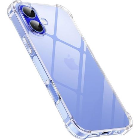 Ecleanfy - Coque iPhone 16 Transparente et Souple - Protection Anti-Jaunissement Garantie - Absorption des Chocs (1/5)
