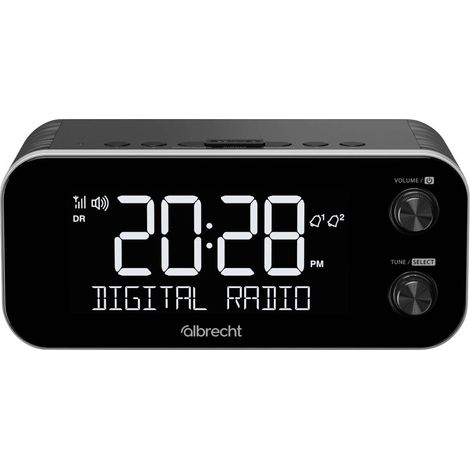 Albrecht DR 455 Radio-réveil DAB+, FM fonction réveil noir