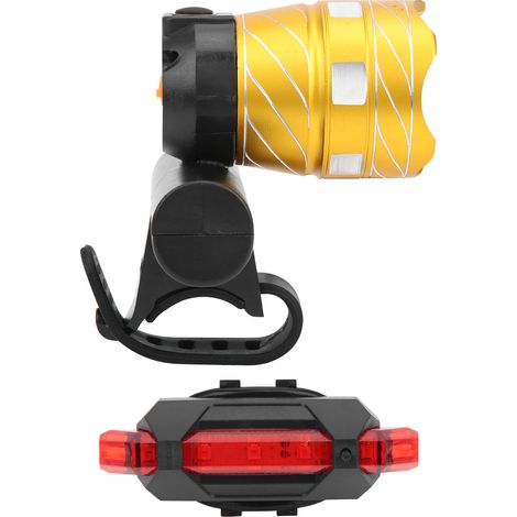 Ensemble de feux avant et arrière de vélo rechargeables par USB, lampe torche, équipement de cyclisme (1/5)