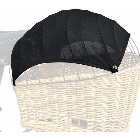 Auvent pour Panier Vélo Chien, Toile Solaire Pliable Protection UV avec Clips Fixation Rapide pour Cage Transport Animaux de Compagnie (1/5)