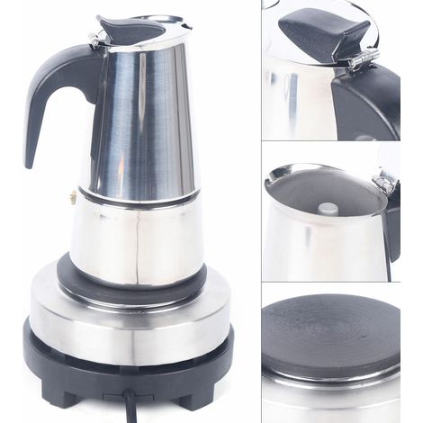 Caffettiera elettrica, caffettiera espresso, preparatore caffè, macchina espresso 4 tazze (1/4)