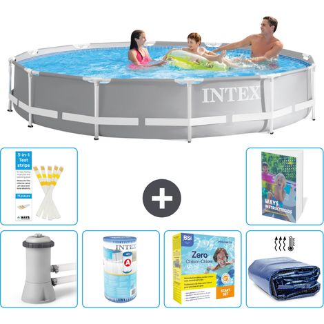 Prism Frame Pool Rund - 366x76 cm - 7-teilig S224