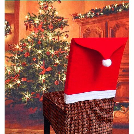 lot De 6 Housses De Chaise De Pre Nol, 50 X 60 Cm Housse De Chaise Bonnet De Pre Nol Housse De Chaise De Pre Nol Bonnet De Pre Nol Dcoration De Ch (1/5)