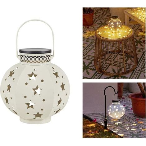 Lampe solaire d'extérieur - Lampes de jardin en métal pour terrasse, pelouse, arbres - Cadeau de décoration orientale-AquaForge (1/4)