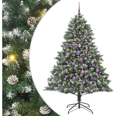 Sapin de Noël，Arbre de Noël artificiel avec 300 LED Vert 126 x 126 x 180 cm CFW79927 (1/5)