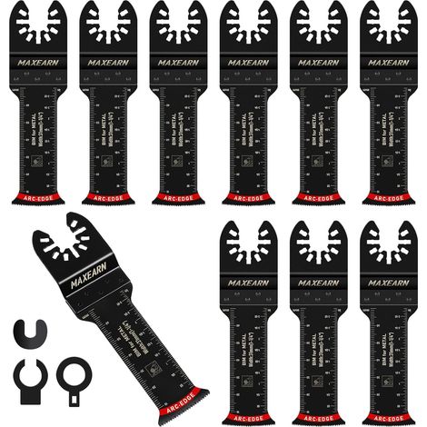 Lot de 10 Lame Scie Oscillante, Extra Longues 70mm Bi-Métal Titane (1/5)