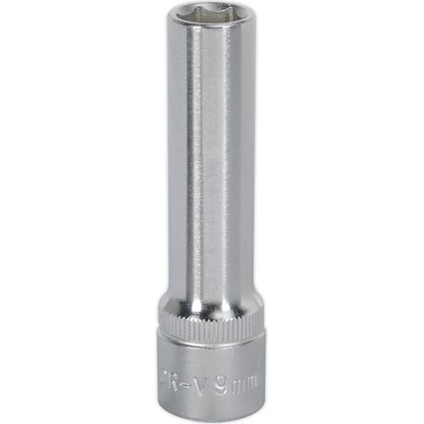 Sealey 9mm Deep 3/8""Sq Drive WallDrive Socket Chrome Hardened Tempered S3809D