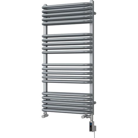 Crossmoor - Silver Dual Fuel Towel Rail H1000mm x W500mm Thermostatic WIFI (1/3)