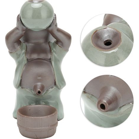 Porte-encens de table, brûleur d'encens à reflux unique, objet décoratif pour la maison, le bureau ou le spa.
