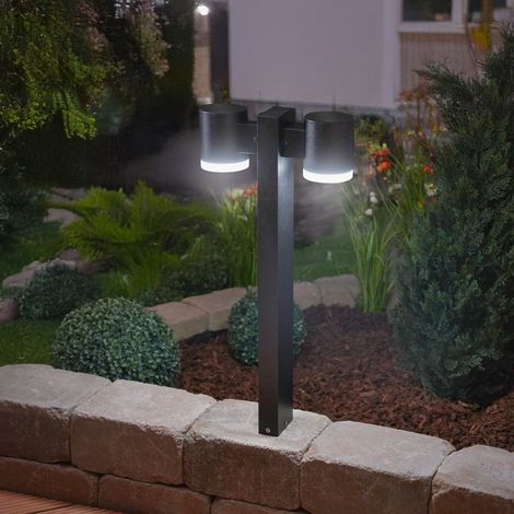 esotec Solar Standleuchte Aura 70 DUO, Aluminium, 3 Lichtstärken, outdoor 102948 (1/5)