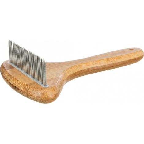 Pettine Trixie in bambù per capelli corti con denti rotanti 10x17 cm (1/3)