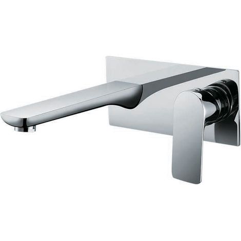 Robinet de lavabo à fixation murale 006 en laiton couleur chromé collection Enipée