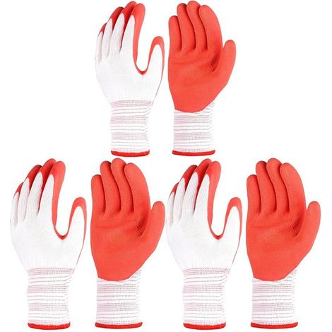 Guantes de jardinería (pares): resistentes a pinchazos, antideslizantes y duraderos. Guantes de goma transpirables para trabajos de jardinería. Guantes de trabajo transpirables para jardinería. (1/5)