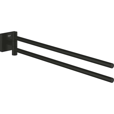 Grohe Start Cube - Handtuchhalter zweiarmig, Länge 44 cm, schwarz matt 409762430