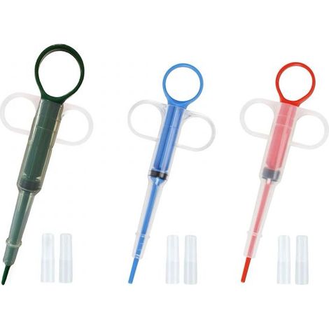 2 Pz Pet Pill Sparapillole Dispenser per Gatti E Cani, Siringhe Riutilizabili
