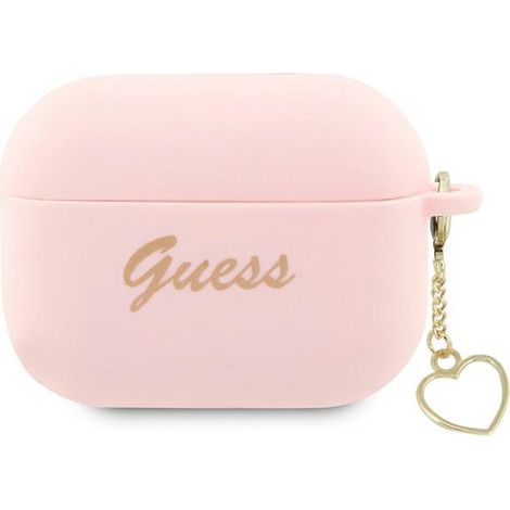 Guess GUAP2LSCHSP AirPods Pro 2 (2022/2023) Hülle pink/pink Silikon Charm Herz Kollektion (1/4)