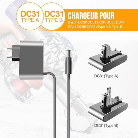 Chargeur, Adaptateur secteur de remplacement pour aspirateur 16,75 V/24,35 V DC30 DC31 DC34 DC35 DC44 DC45 DC56 DC57 pour modèles 917530-11/17530-02 17530-03 (1/4)